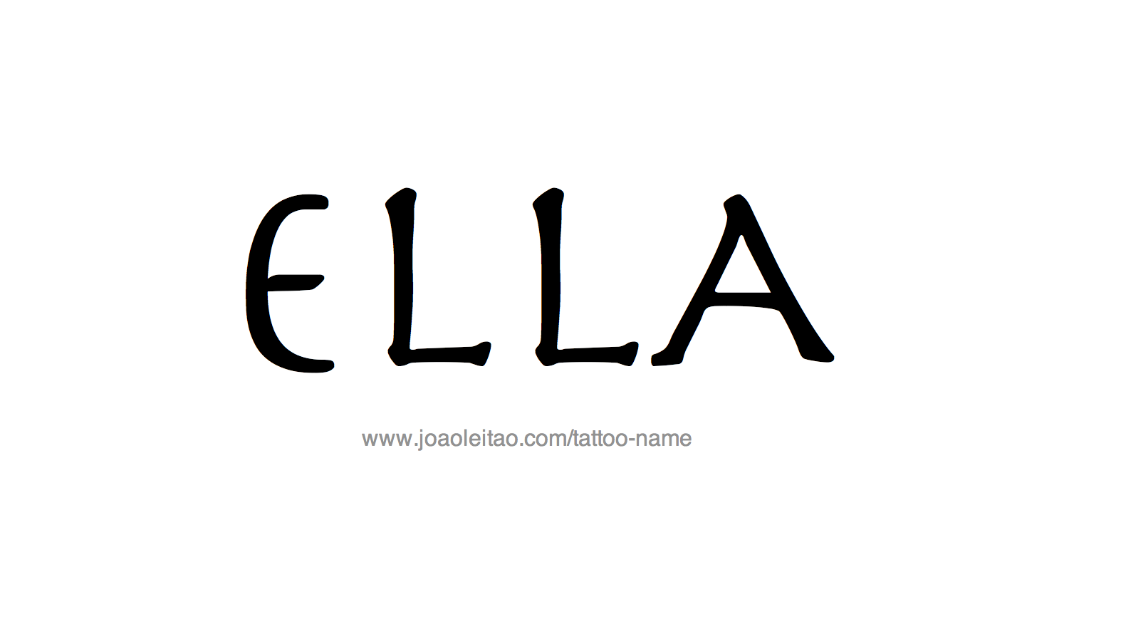 Ella Name Tattoo Designs